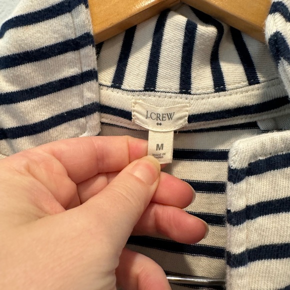 EUC JCREW lightweight cream and navy blazer size M nautical/ preppy style - Picture 4 of 5